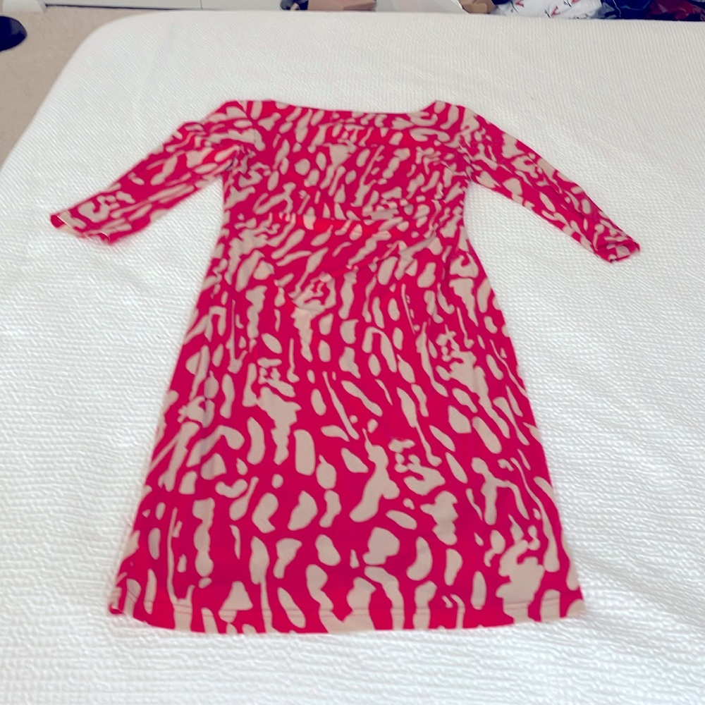 Pink and tan dress